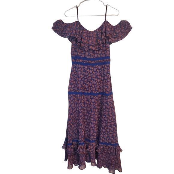 Rebecca Minkoff‎  Kailey Floral Off the Shoulder Maxi Dress Size 6 NWOT - Picture 2 of 6